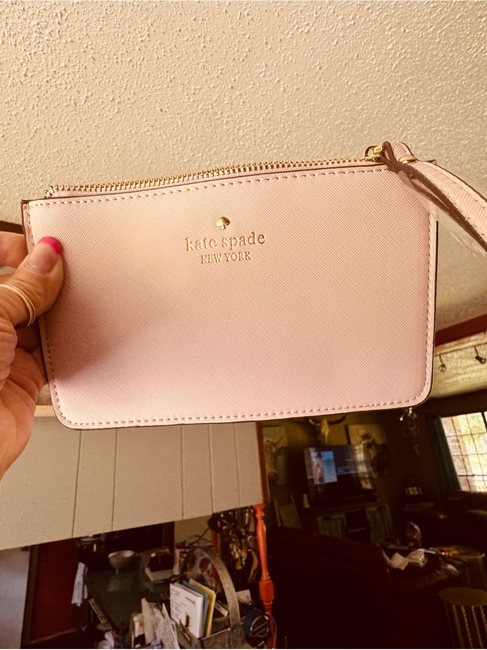 kate spade Pale Pink Pebbled Leather Tote with Matching Wristlet - Picture 2 of 7